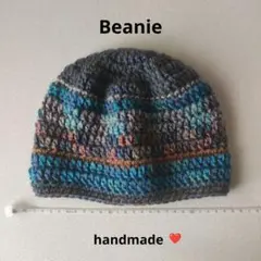 ハンドメイドクラッシャーハットビーニー帽