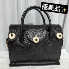 ⭐️極美品⭐️　カービングトライブス　グレースコンチネンタル　ハンドバッグ　ブラック