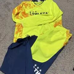 ATHLETA ピステ上下 160サイズ イエロー/ネイビー