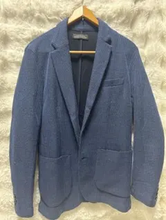 スーツジャケットネイビー系　ストレッチ素材
