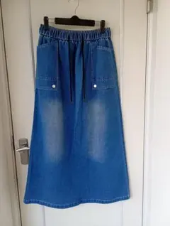 デニムロングスカート M-L