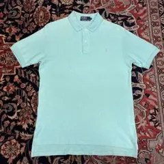 90s ナイガイ製 Ralph Lauren ポロシャツ ミントグリーン L