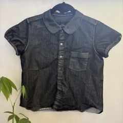 Comme des Garçons M 半袖シャツ パフスリーブダークグレーのサムネイル