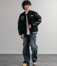 VARSITY HEAT ジャケット 韓国限定/ブラックXXL - メルカリ