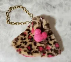 ディズニー　ヒョウ柄ミニーちゃん　キーケース