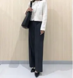 ユニクロ 感動ワイドパンツ ワイドパンツ オフィス フォーマル セレモニー L