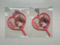 すとぷり　莉犬くん　ハート　うちわキーホルダー2こセット① 花火　夏