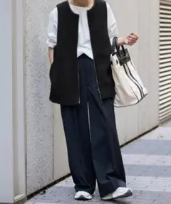 【未使用に近い】FRAMeWORK ボアベスト黒 FRAMeWORK｜≪追加 / 手洗い可能≫ボアベスト | Rakuten Fashion