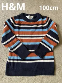 美品⭐︎H&M 長袖マルチストライプコットンセーター