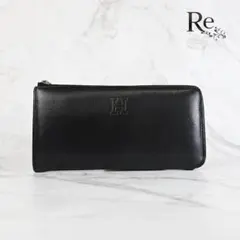 HIROFU ヒロフ L字ファスナー長財布 ブラック レザー カード付のサムネイル