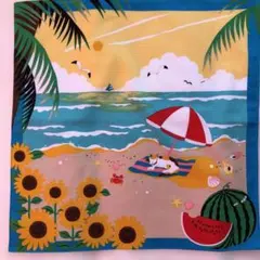 風呂敷 みけの夢日記 みけの夏休み 50×50㎝ 綿100% 新品未使用