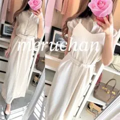 【新品タグ付き】&g'aime シアーシャツレイヤードワンピース キャミワンピ