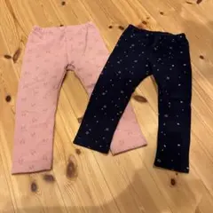 本日削除‼️最終値下げ‼️UNIQLO 裏起毛レギンスパンツ100 2set