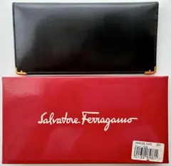 フェラガモ Ferragamo レザー 長財布 札入れ 黒 箱付き