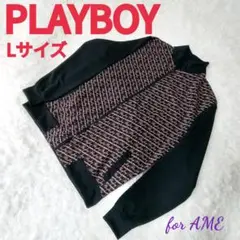 PLAYBOY 総ロゴ ジャケット Lサイズ ストリート 古着 Y2K