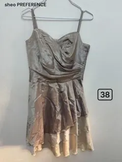 極美品✨【sheo PREFERENCE】パーティ ドレス シャンパンゴールド