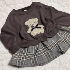 apres les cours トレーナー くま アップリケ