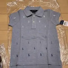 新品未使用 Ralph Lauren ライトブルー ポロシャツ　女の子　6T