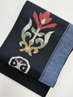 名古屋帯 更紗文様 唐花文様 オリエンタル調