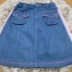 メゾピアノデニムスカート M (150cm) ハートポケット