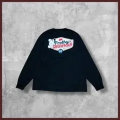 US古着 GILDAN ギルダン 両面プリント ロンT 長袖 ブラック Lサイズ