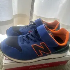 New Balance 996 キッズシューズ 青/オレンジ　21.5センチ