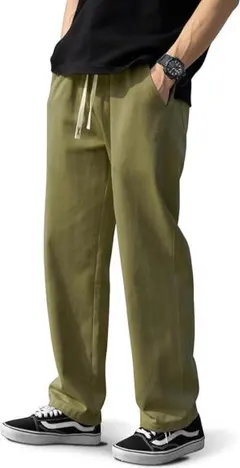 [JLUOEC] ズボン ロングパンツ　メンズワイドパンツ
