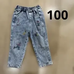 しまむら　ディズニー　ミッキー　トミカ　デニムパンツ　ケミカル100 リトシー