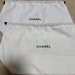 CHANEL 巾着袋 2点セット ホワイト