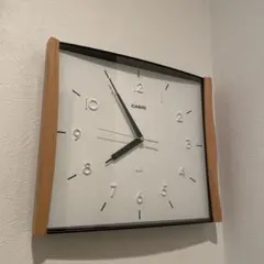 00s OLD ウッドフレーム ウォールミラー 掛け時計 ミッドセンチュリー