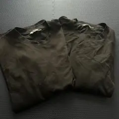 UNIQLO エアリズムコットンクルーネック長袖　2着セット　XL 黒