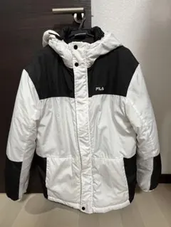 FILA ダウンジャケット ホワイト/ブラック