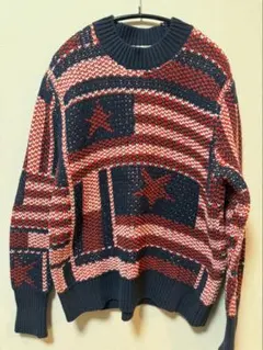 TOMMY JEANS ネイビー/レッド M 長袖セーター