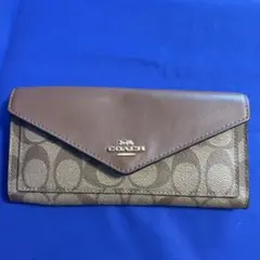 コーチ　COACH フラップ　エンベロープ　長財布　シグネチャーのサムネイル