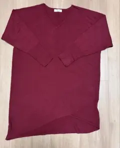 バーガンディ ニット