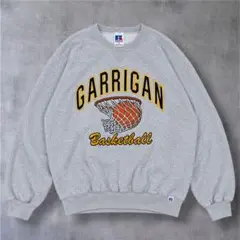 【90s USA製 XL】ラッセルアスレティック スウェット 前V バスケ 灰