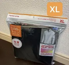ユニクロ ヒートテックコットン 極暖 VネックT 九分袖 ブラック XL
