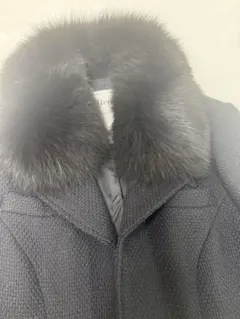 ルネ　ジップアップ　コート　フォックスファー襟付き