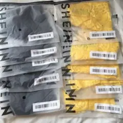 大きいサイズ　ショーツ ハーフバック　チーキー　黄色　黒　10枚セット　Tバック