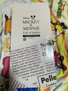 Disney ミッキー＆ミニー アンティーク時計
