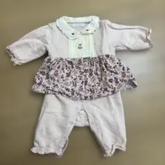 べべ　ピンクの花柄ロンパース70