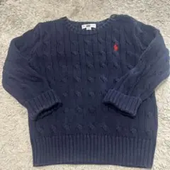 Ralph Lauren ネイビー ケーブルニットセーター 24M