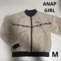 ANAPGIRL ファー袖　リバーシブル　ブルゾン　コート　ベージュ　黒　M