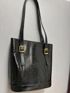 Genuine Ostrich クロコ型押し トートバッグ ブラック - メルカリ