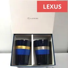 Lexus　フリーカップペアセット　２個　藍青ブルー　美濃焼　焼酎　珈琲