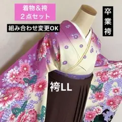 洗える着物 胴抜き仕立て 色無地 着物 袋帯帯セット アースカラー 藤色