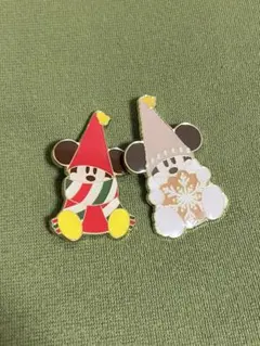 ディズニー　クリスマス　リルリンリン　ピンバッチ