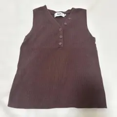リブ タンクトップ ブラウンのサムネイル