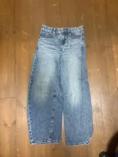 GUバレルレッグデニムM
