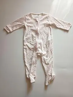 【新品】NEXT BABY ロンパース カバーオール ピンク ドット柄　足付き